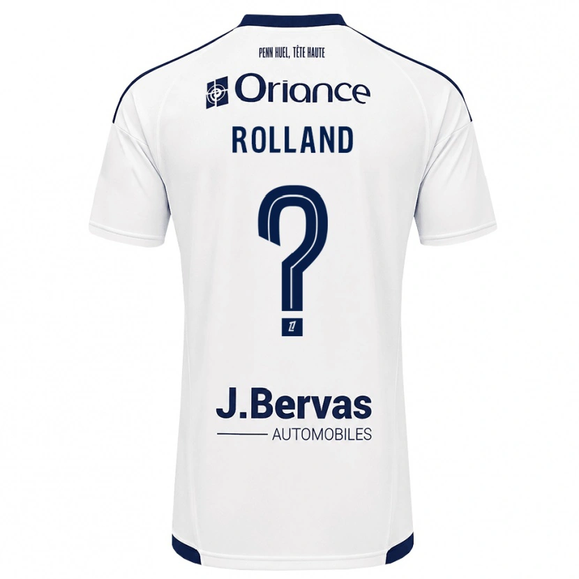 DanxenキッズInès Rolland#0ネイビー 白アウェイシャツ2026/27ジャージーユニフォーム