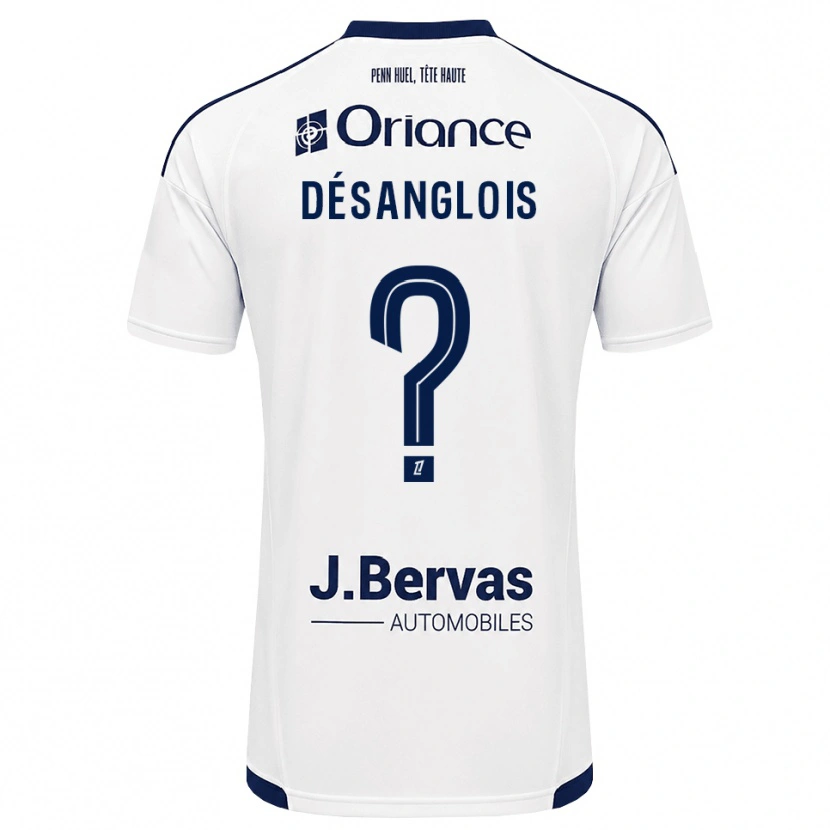 DanxenキッズAlice Désanglois#0ネイビー 白アウェイシャツ2026/27ジャージーユニフォーム