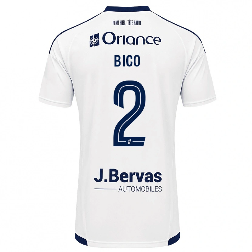DanxenキッズAngelo Bico#2ネイビー 白アウェイシャツ2026/27ジャージーユニフォーム