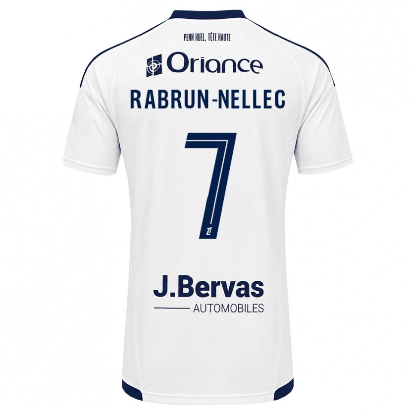 DanxenキッズYannis Rabrun-Nellec#7ネイビー 白アウェイシャツ2026/27ジャージーユニフォーム