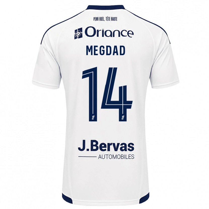 DanxenキッズNoa Megdad#14ネイビー 白アウェイシャツ2026/27ジャージーユニフォーム