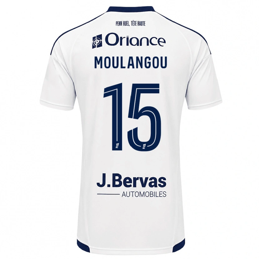 DanxenキッズKenan Moulangou#15ネイビー 白アウェイシャツ2026/27ジャージーユニフォーム