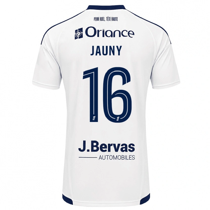 DanxenキッズNoah Jauny#16ネイビー 白アウェイシャツ2026/27ジャージーユニフォーム