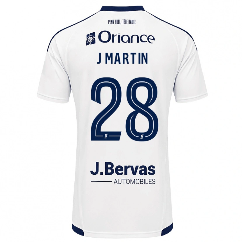 Danxenキッズジョナス・マルタン#28ネイビー 白アウェイシャツ2026/27ジャージーユニフォーム