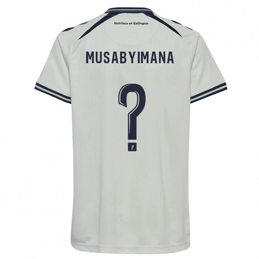 DanxenキッズThierry Musabyimana#0ミッドナイトブルー 白アウェイシャツ2026/27ジャージーユニフォーム