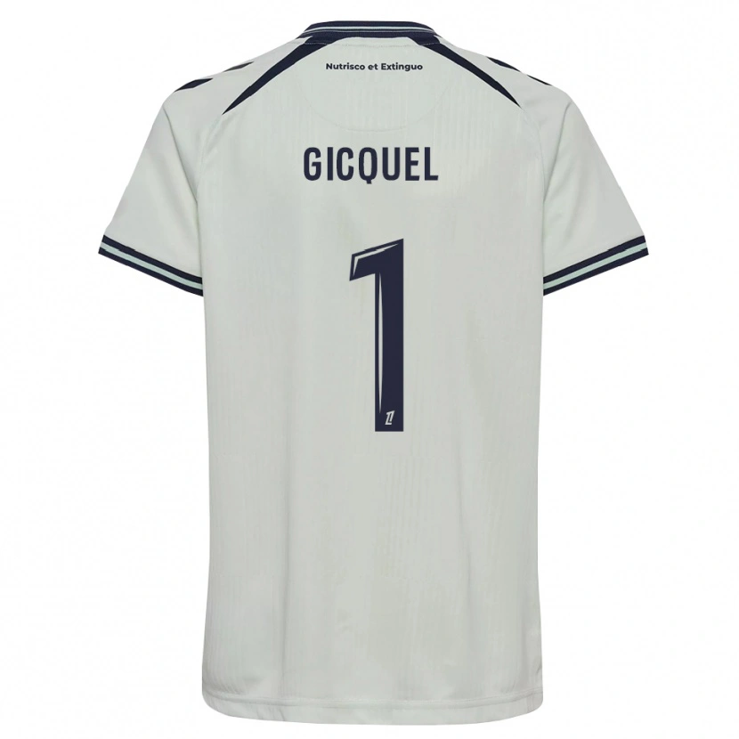 DanxenキッズMathyss Gicquel#1ミッドナイトブルー 白アウェイシャツ2026/27ジャージーユニフォーム