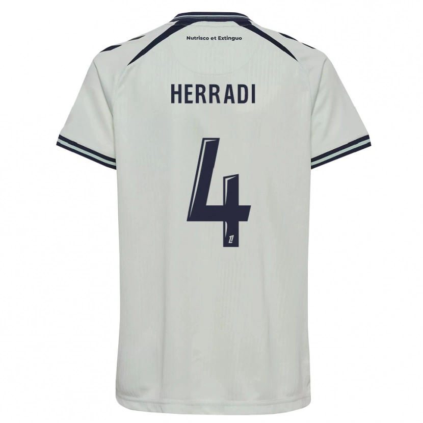 DanxenキッズZaid Herradi#4ミッドナイトブルー 白アウェイシャツ2026/27ジャージーユニフォーム