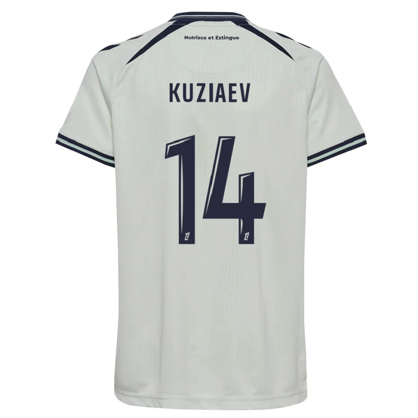 Danxenキッズダレル・クジャエフ#14ミッドナイトブルー 白アウェイシャツ2026/27ジャージーユニフォーム