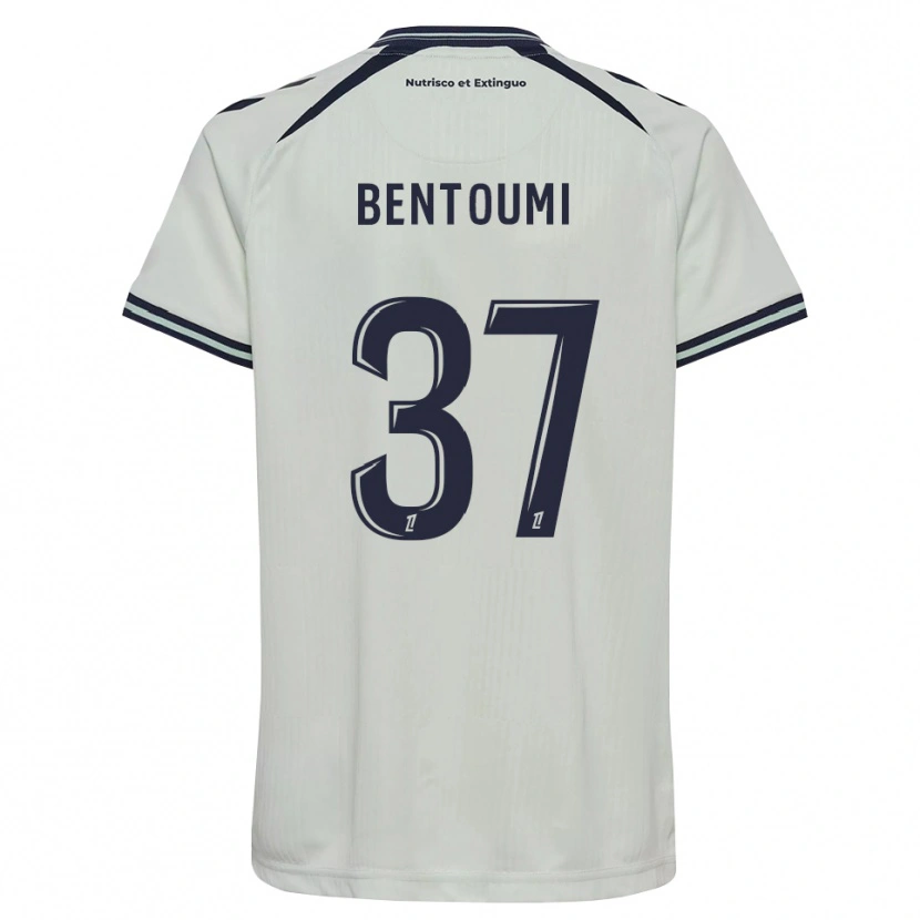 DanxenキッズMokrane Bentoumi#37ミッドナイトブルー 白アウェイシャツ2026/27ジャージーユニフォーム