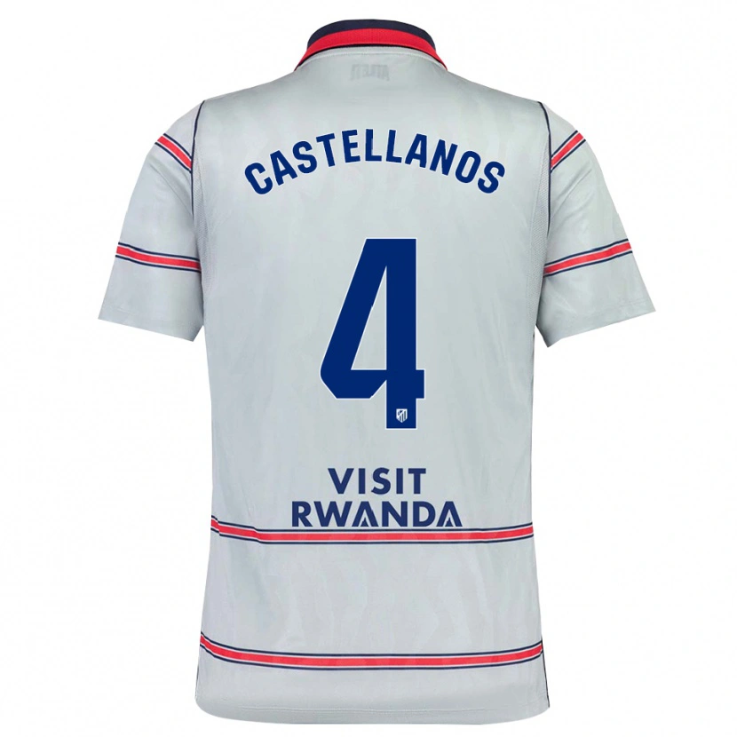 DanxenキッズIván Castellanos#4グレー 赤 ネイビーブルーサードユニフォームシャツ2026/27ジャージーユニフォーム