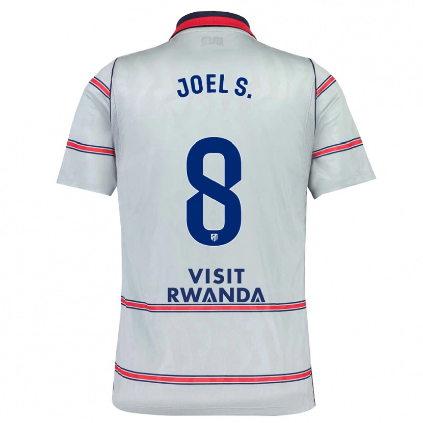 DanxenキッズJoel Sánchez#8グレー 赤 ネイビーブルーサードユニフォームシャツ2026/27ジャージーユニフォーム