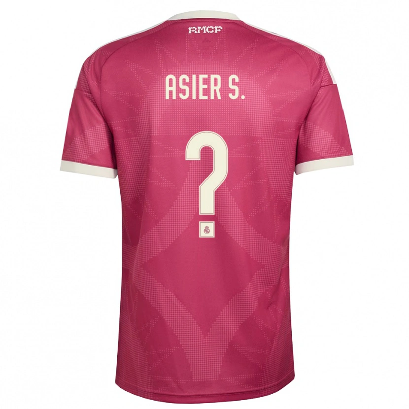DanxenキッズAsier Sánchez#0ペールバイオレットレッド 白サードユニフォームシャツ2026/27ジャージーユニフォーム