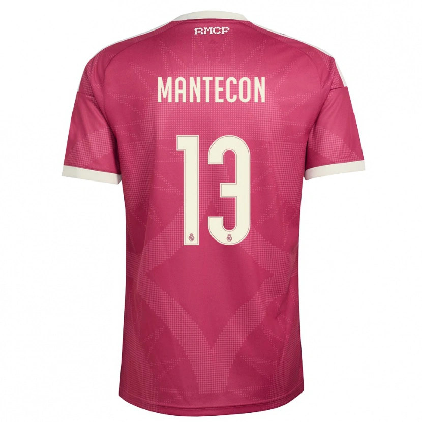 Danxenキッズヒューゴマンテコン#13ペールバイオレットレッド 白サードユニフォームシャツ2026/27ジャージーユニフォーム