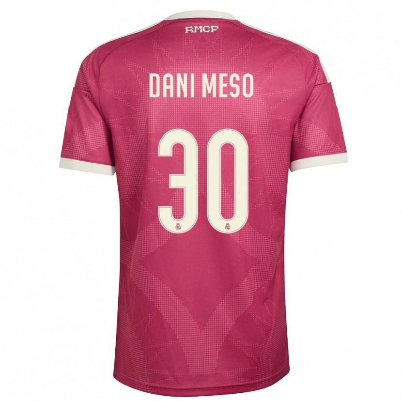Danxenキッズダニエル・メソネロ#30ペールバイオレットレッド 白サードユニフォームシャツ2026/27ジャージーユニフォーム