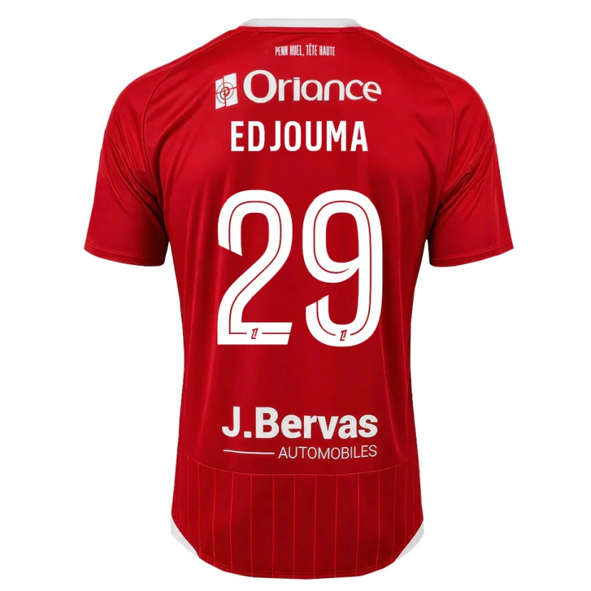 DanxenキッズNoah Edjouma#29白 赤ホームシャツ2026/27ジャージーユニフォーム
