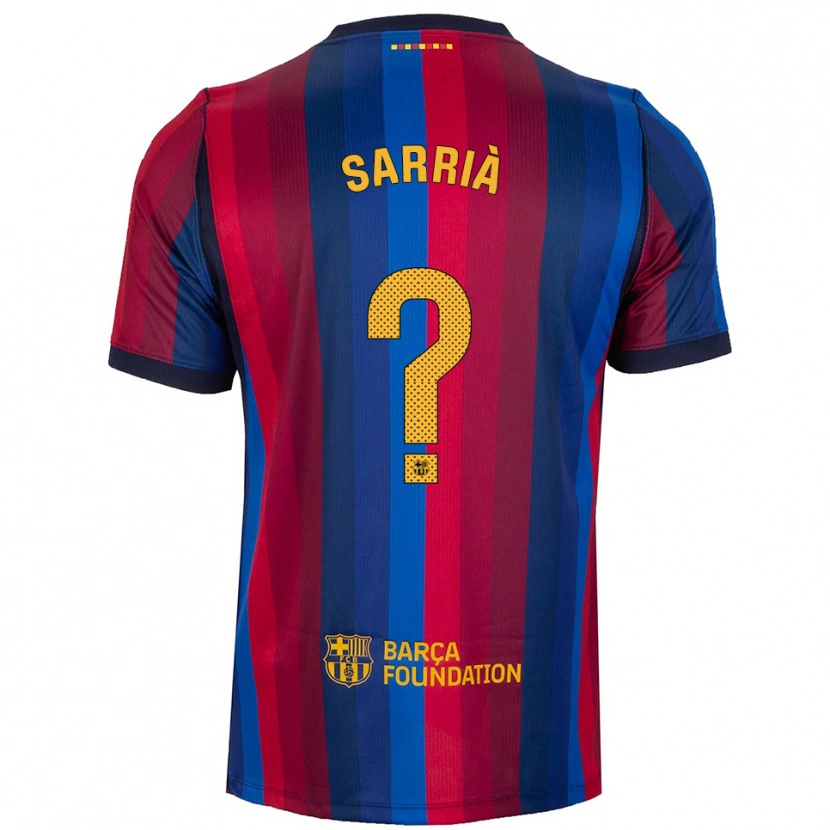 DanxenメンズPau Sarrià#0ロイヤルブルー 赤 黄ホームシャツ2026/27ジャージーユニフォーム