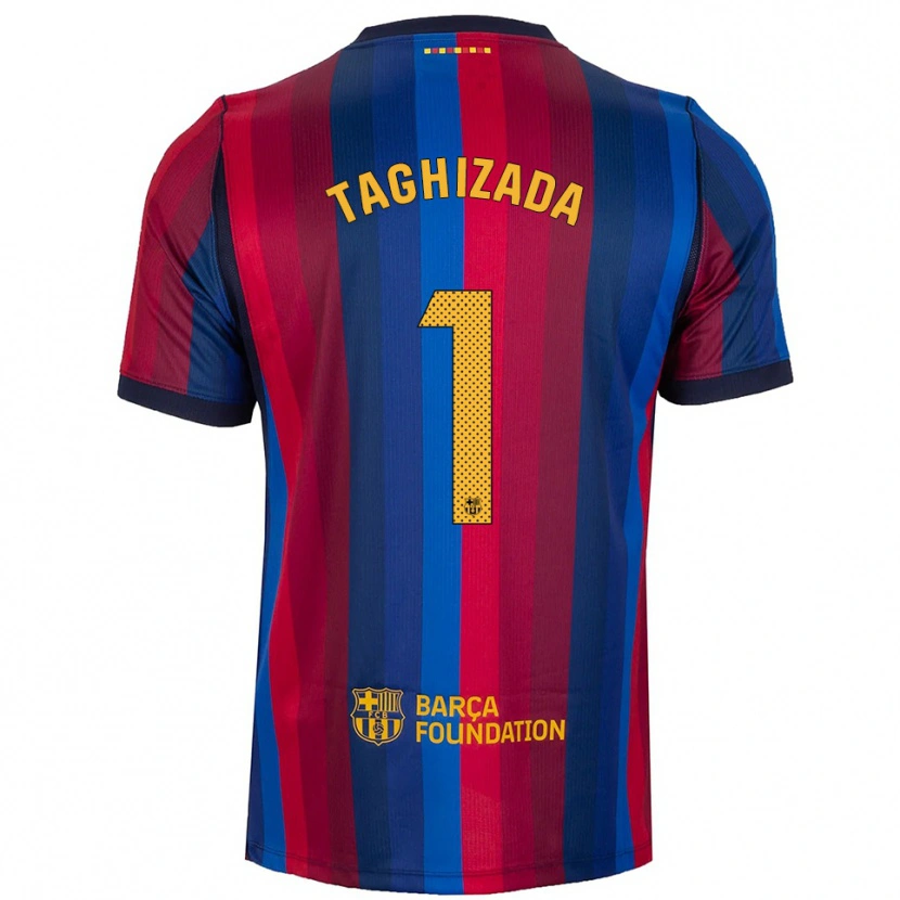 DanxenメンズEldar Taghizada#1ロイヤルブルー 赤 黄ホームシャツ2026/27ジャージーユニフォーム