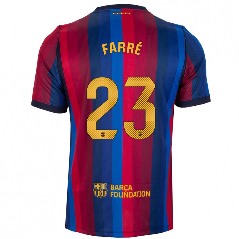 DanxenメンズLandry Farré#23ロイヤルブルー 赤 黄ホームシャツ2026/27ジャージーユニフォーム