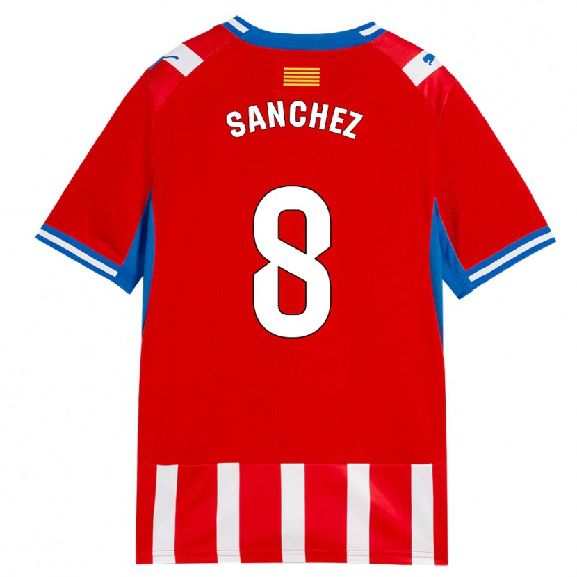 DanxenメンズMiguel Ángel Sánchez#8赤白スカイブルーホームシャツ2026/27ジャージーユニフォーム