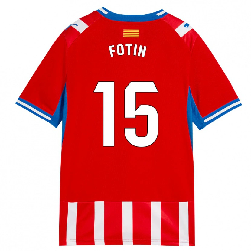 DanxenメンズRareș Fotin#15赤白スカイブルーホームシャツ2026/27ジャージーユニフォーム