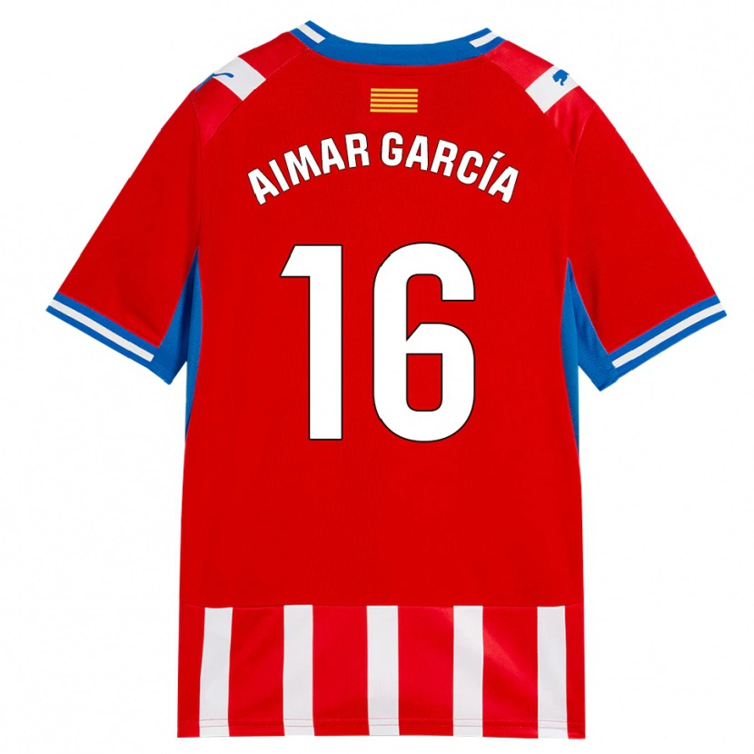 DanxenメンズAimar García#16赤白スカイブルーホームシャツ2026/27ジャージーユニフォーム