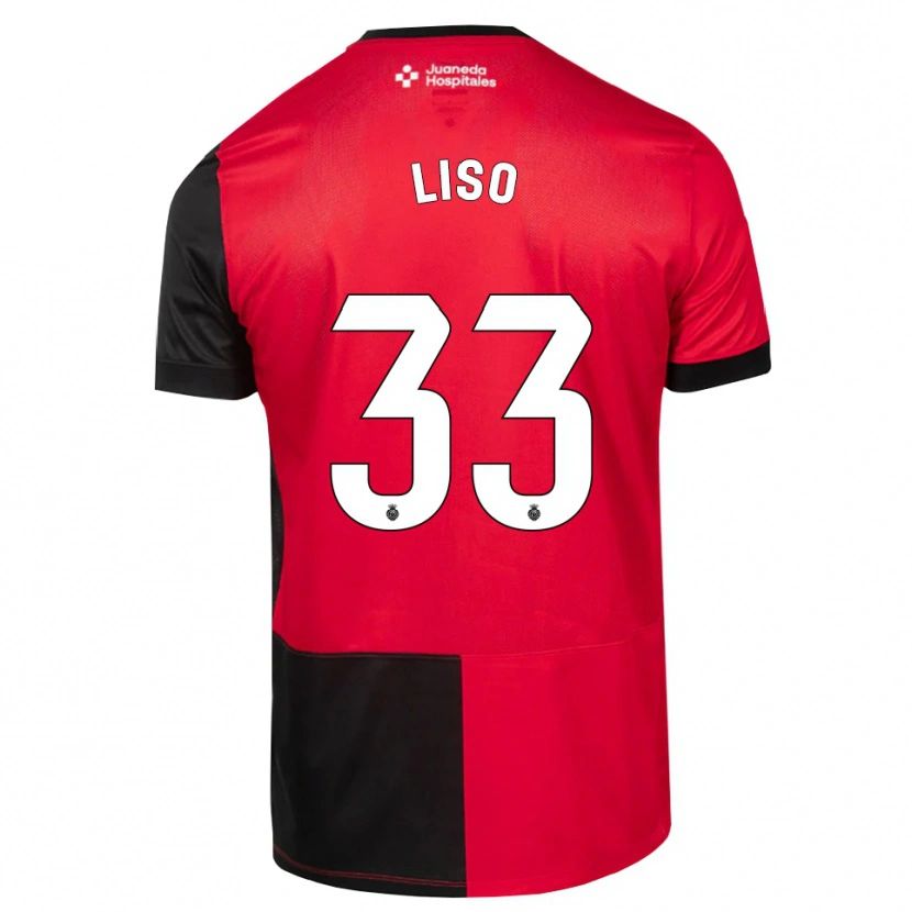 DanxenメンズAdrián Liso#33黒赤白ホームシャツ2026/27ジャージーユニフォーム