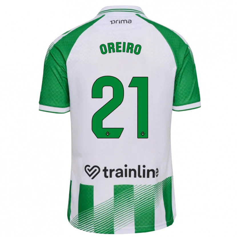 DanxenメンズJorge Oreiro#21ライトグリーン 黒 白ホームシャツ2026/27ジャージーユニフォーム
