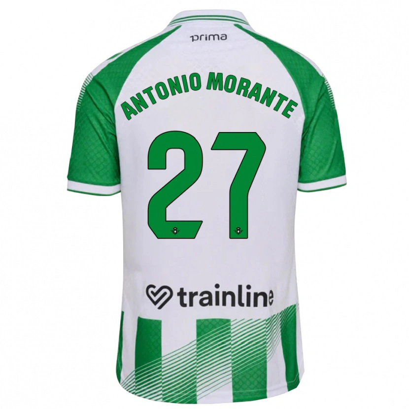DanxenメンズJosé Antonio Morante#27ライトグリーン 黒 白ホームシャツ2026/27ジャージーユニフォーム