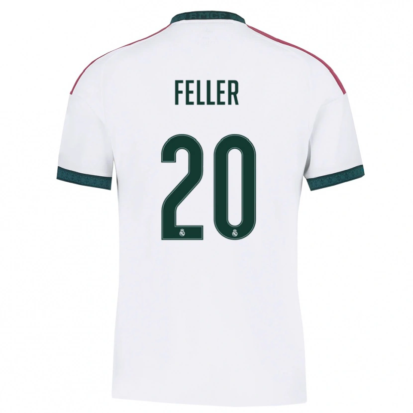 Danxenメンズナオミ・フェラー#20ダークグリーン 白 赤ホームシャツ2026/27ジャージーユニフォーム