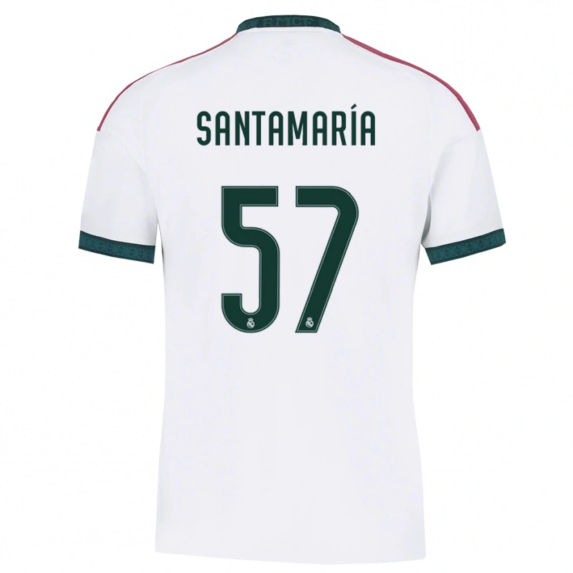 DanxenメンズFran Santamaría#57ダークグリーン 白 赤ホームシャツ2026/27ジャージーユニフォーム