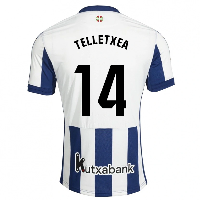 DanxenメンズOihan Telletxea#14ネイビー 白 ゴールデンロッドホームシャツ2026/27ジャージーユニフォーム