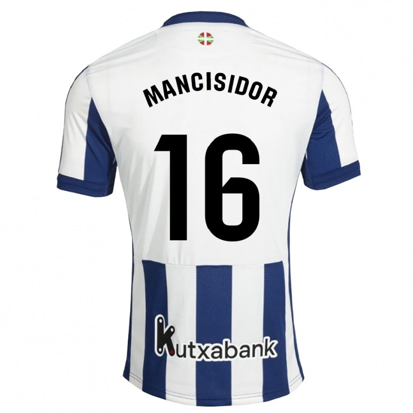 DanxenメンズBeñat Mancisidor#16ネイビー 白 ゴールデンロッドホームシャツ2026/27ジャージーユニフォーム