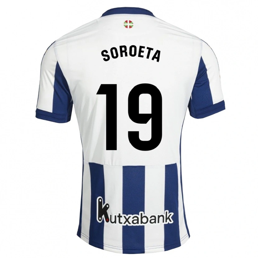 DanxenメンズJavier Soroeta#19ネイビー 白 ゴールデンロッドホームシャツ2026/27ジャージーユニフォーム