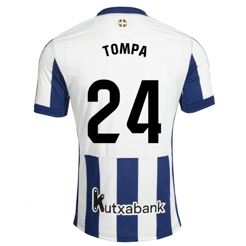 DanxenメンズÁkos Tompa#24ネイビー 白 ゴールデンロッドホームシャツ2026/27ジャージーユニフォーム