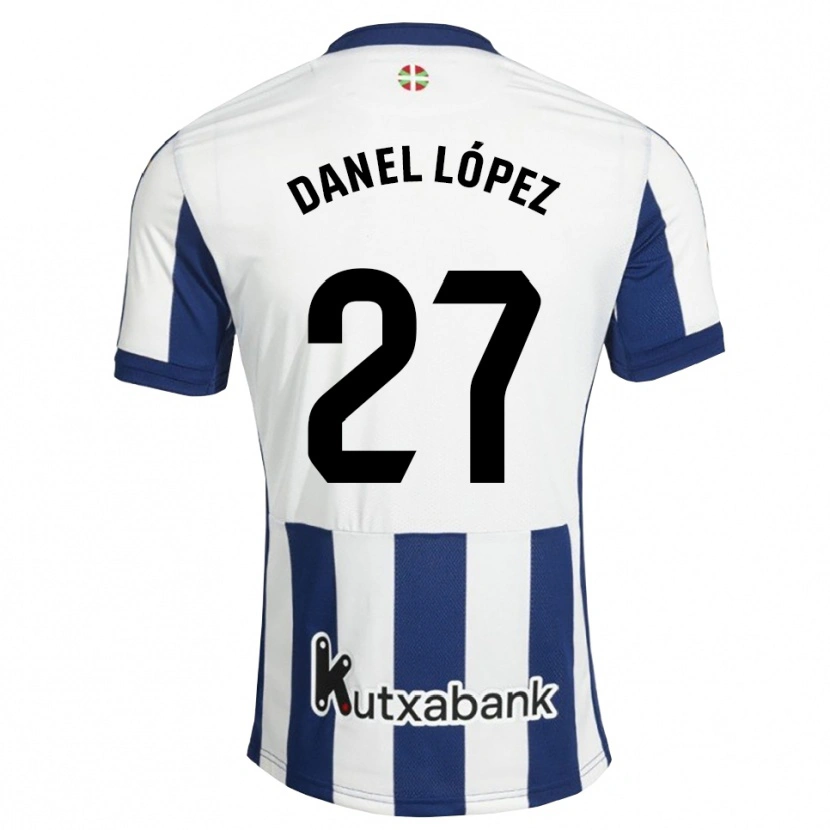 DanxenメンズDanel López#27ネイビー 白 ゴールデンロッドホームシャツ2026/27ジャージーユニフォーム