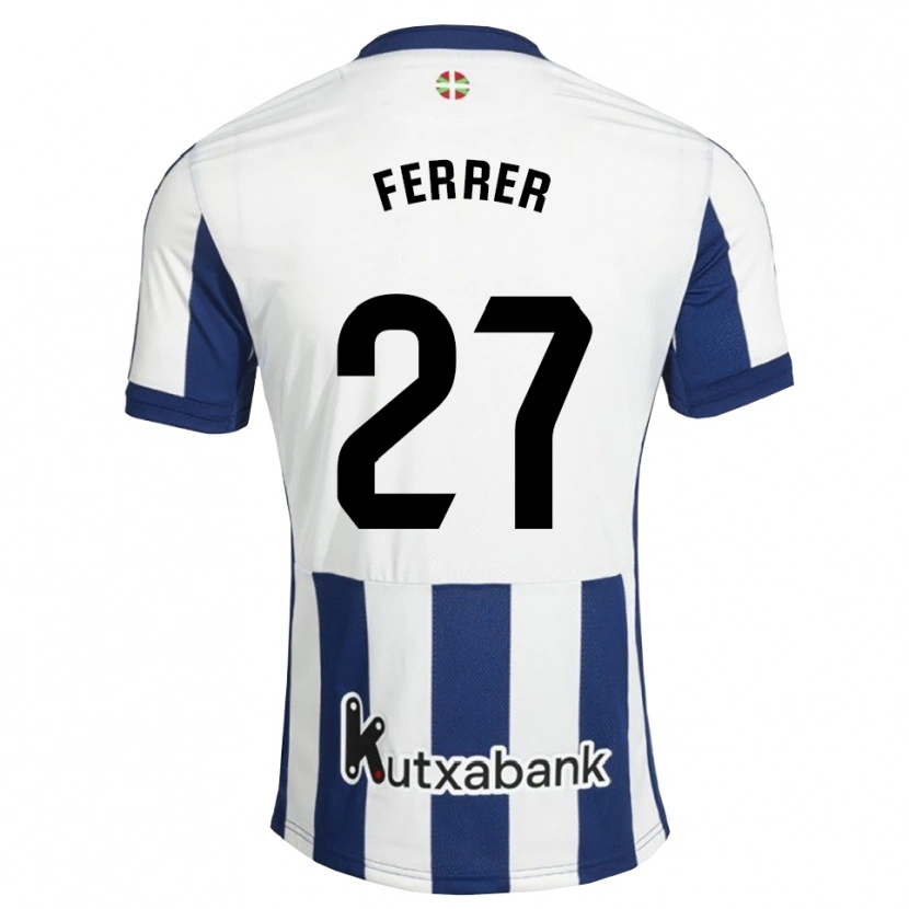 DanxenメンズIker Ferrer#27ネイビー 白 ゴールデンロッドホームシャツ2026/27ジャージーユニフォーム