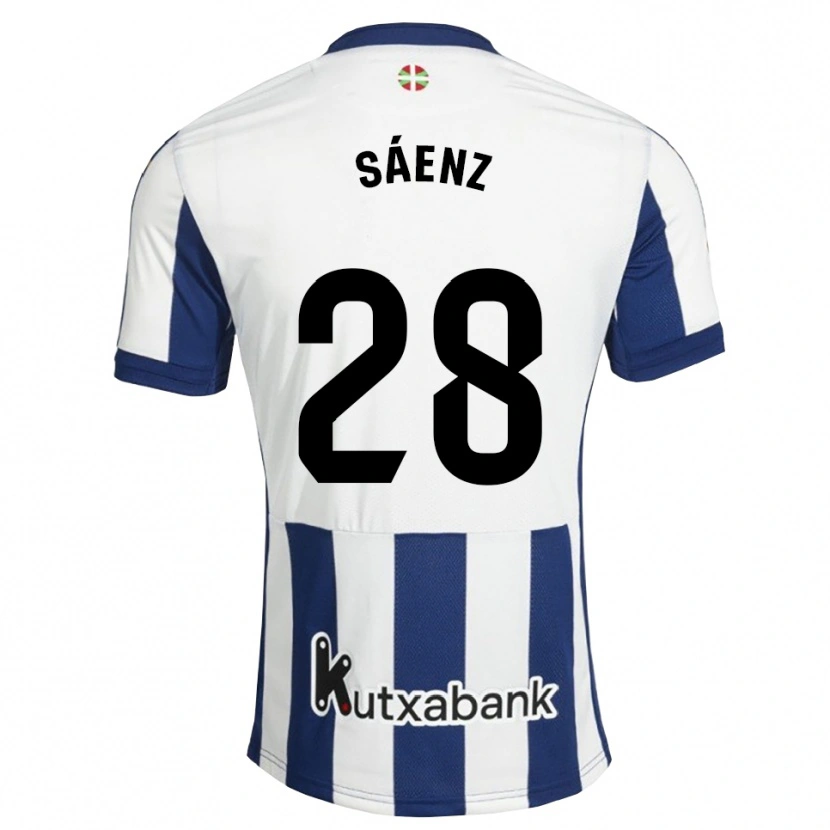 DanxenメンズManuel Sáenz#28ネイビー 白 ゴールデンロッドホームシャツ2026/27ジャージーユニフォーム