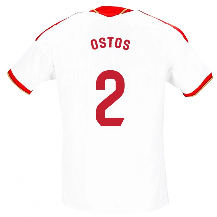 DanxenメンズFran Ostos#2白 赤ホームシャツ2026/27ジャージーユニフォーム