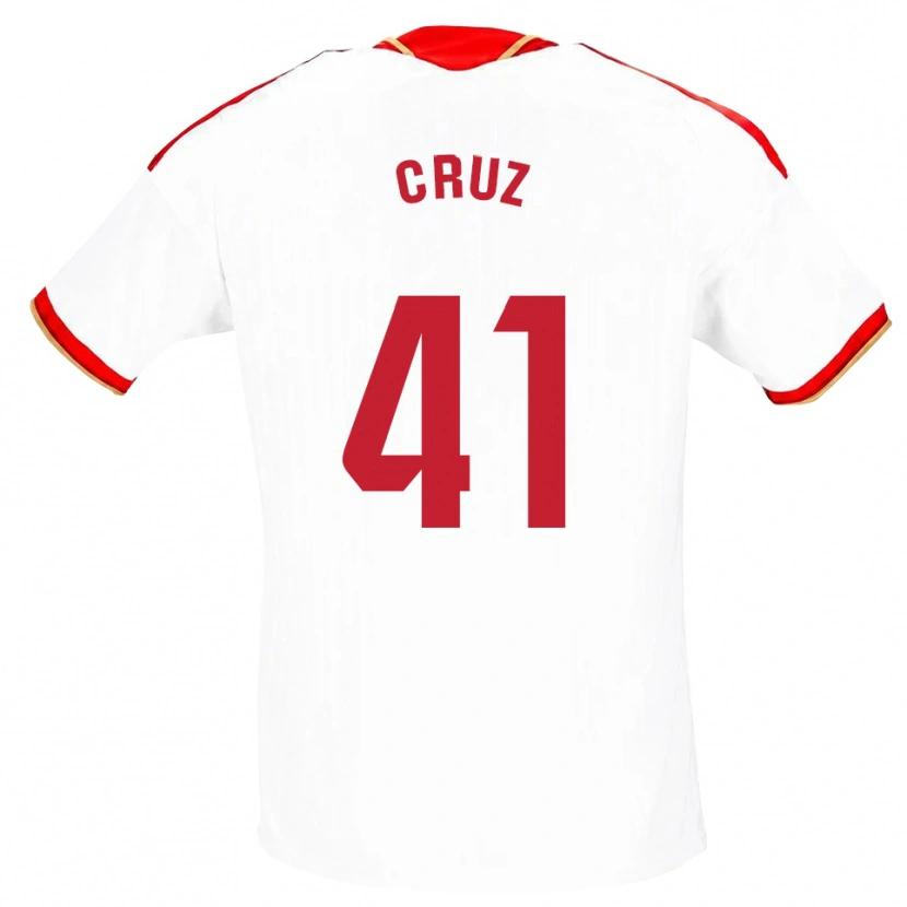 DanxenメンズJesús Cruz#41白 赤ホームシャツ2026/27ジャージーユニフォーム