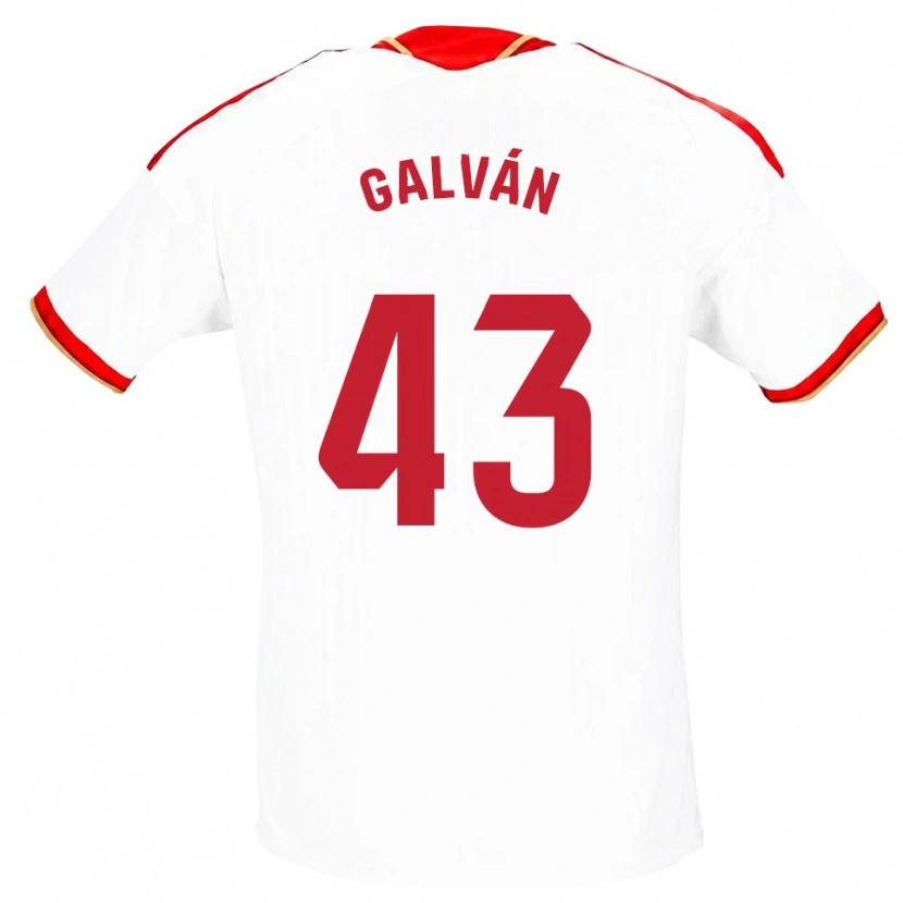 DanxenメンズArnaudis Galván#43白 赤ホームシャツ2026/27ジャージーユニフォーム