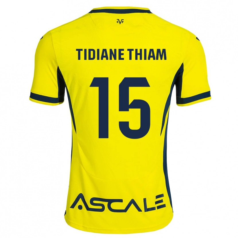 DanxenメンズCheikh Tidiane Thiam#15黄 赤ホームシャツ2026/27ジャージーユニフォーム