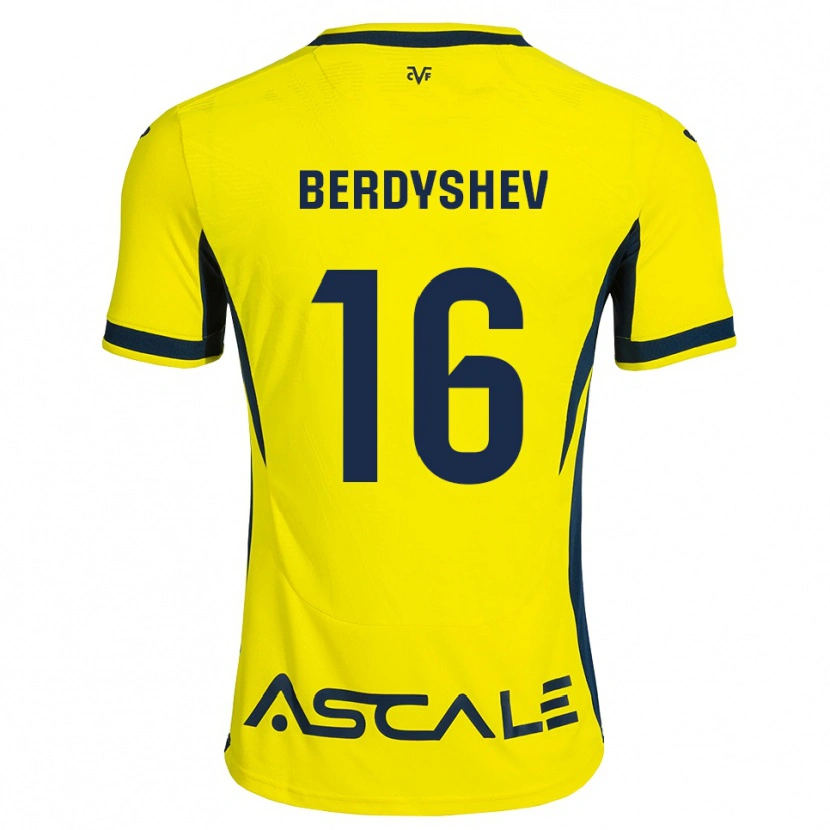 DanxenメンズTikhon Berdyshev#16黄 赤ホームシャツ2026/27ジャージーユニフォーム