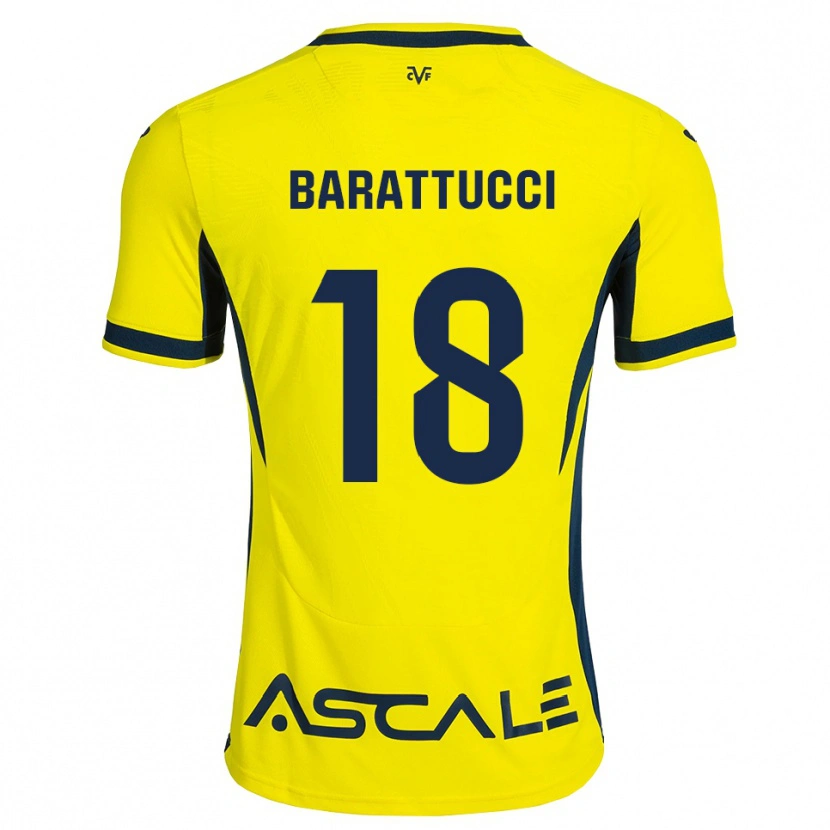 DanxenメンズNico Barattucci#18黄 赤ホームシャツ2026/27ジャージーユニフォーム