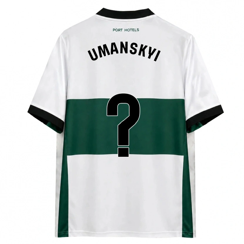 DanxenメンズVolodymyr Umanskyi#0緑 白 赤ホームシャツ2026/27ジャージーユニフォーム