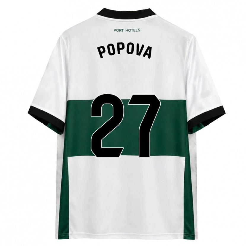 DanxenメンズÁngela Popova Fedorova#27緑 白 赤ホームシャツ2026/27ジャージーユニフォーム