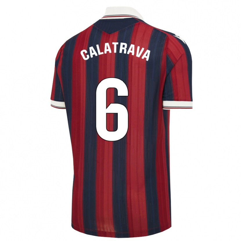 DanxenメンズAlberto Calatrava#6ミッドナイトブルー 赤ホームシャツ2026/27ジャージーユニフォーム