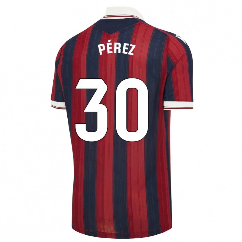 DanxenメンズLuismi Pérez#30ミッドナイトブルー 赤ホームシャツ2026/27ジャージーユニフォーム