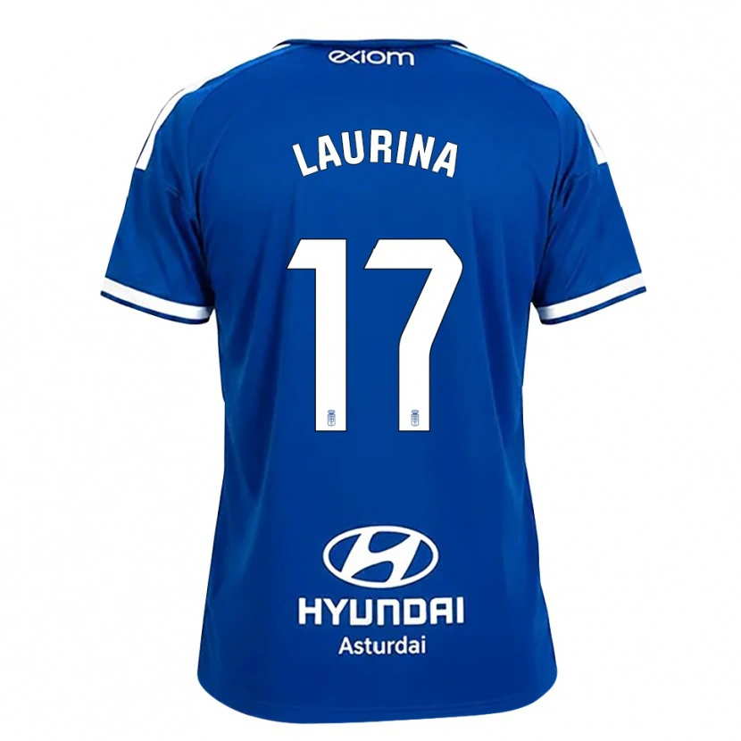 DanxenメンズLaura Gutiérrez#17ミディアムブルー 白ホームシャツ2026/27ジャージーユニフォーム