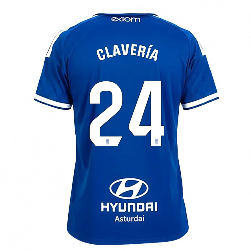 DanxenメンズMiguel Clavería#24ミディアムブルー 白ホームシャツ2026/27ジャージーユニフォーム