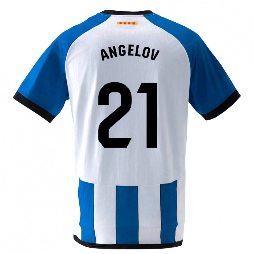 DanxenメンズGeorgi Angelov#21ロイヤルブルー 白ホームシャツ2026/27ジャージーユニフォーム